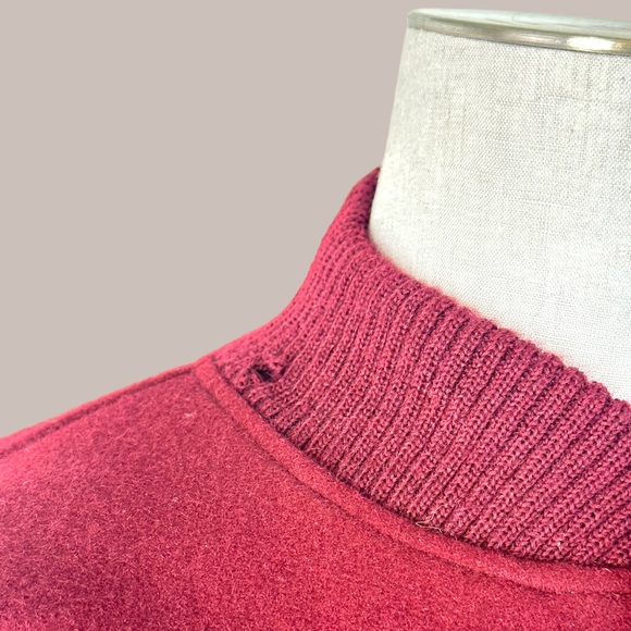 Vintage Authentic Powers Letterman Mens Varsity Jacket size L Maroon - Picture 5 of 12